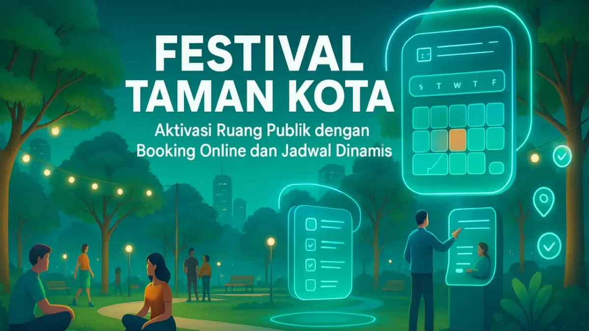 Festival Taman Kota: Aktivasi Ruang Publik dengan Booking Online dan Jadwal Dinamis