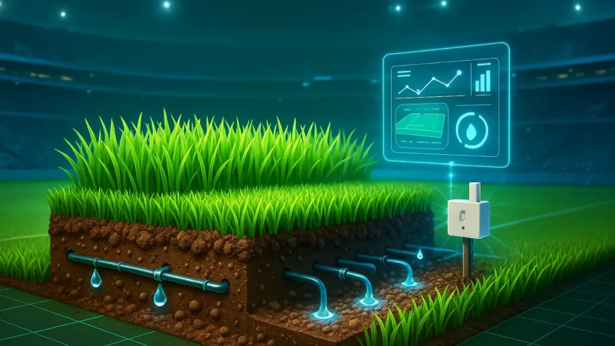 Perawatan Rumput Stadion: Kombinasi Kompos Lokal, Irigasi Tetes, dan Aplikasi IoT