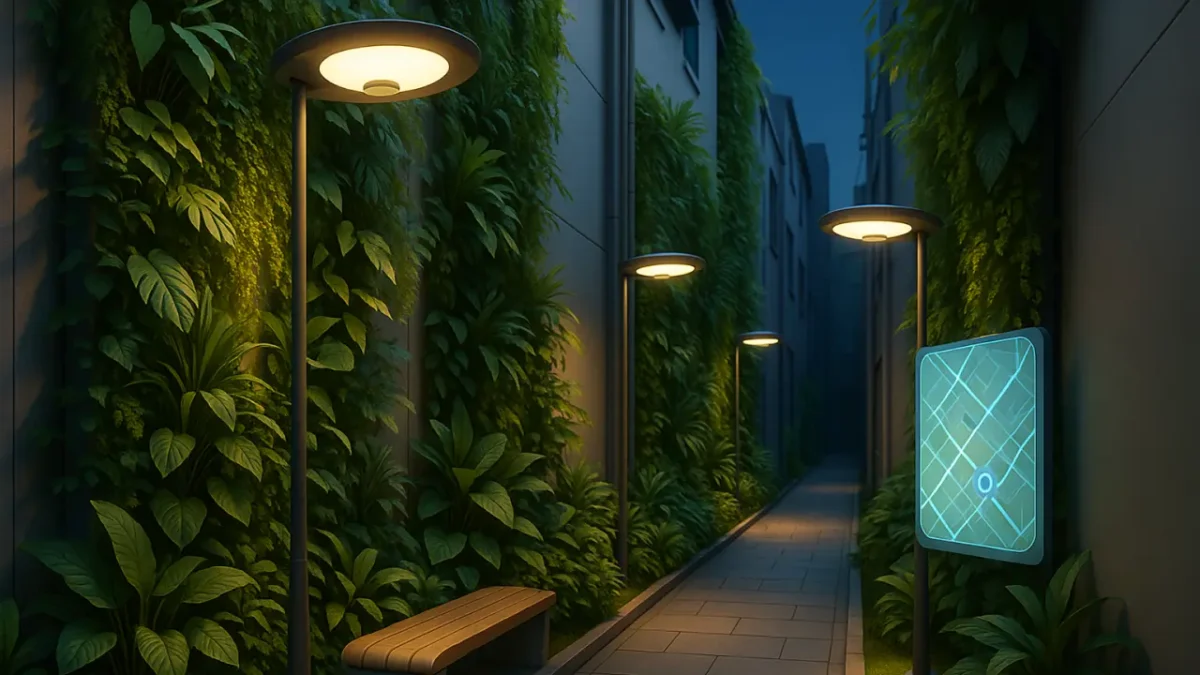 Pocket Park di Gang Sempit: Tanaman Vertikal, Lampu Surya, dan Map Online